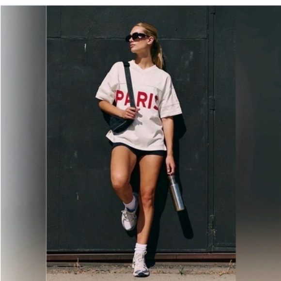 FP Movement by Free People White Tee with Red Paris Graphic - Picture 2 of 8